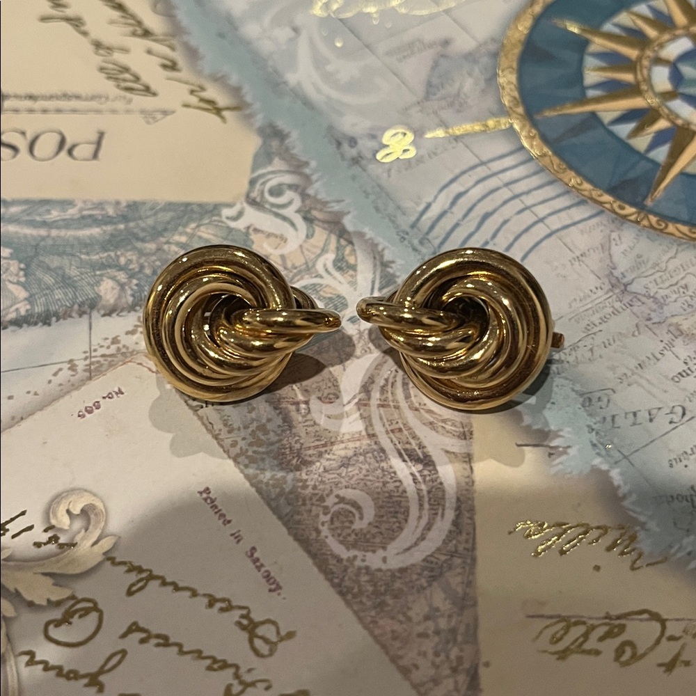 Givenchy gold-tone knot clip-on earrings